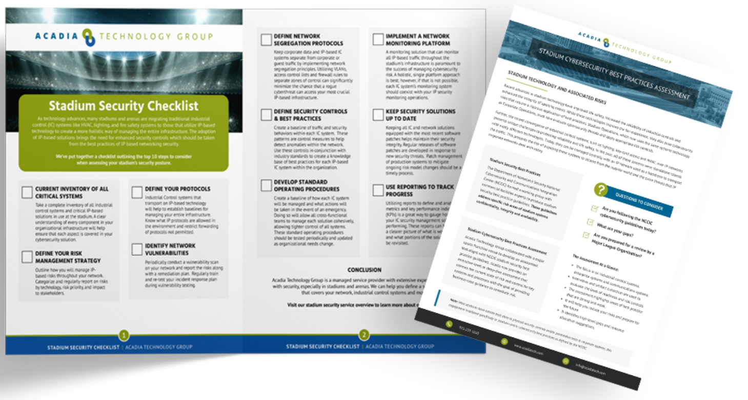 Image of Acadia assessment and checklist for stadium security