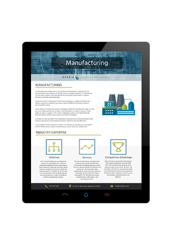 image of Acadia's Manufacturing Overview Download